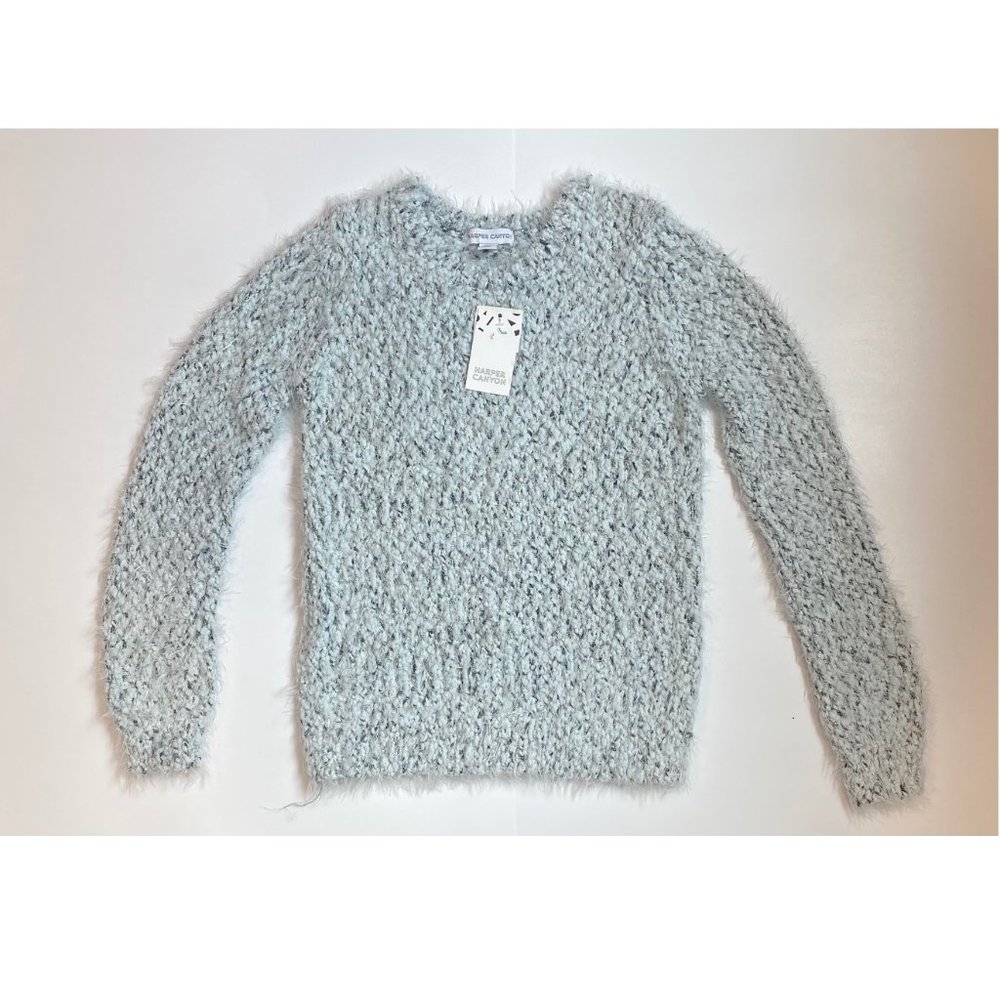 NWT Kids' Harper Canyon Fluffy Sweater In Blue Drift